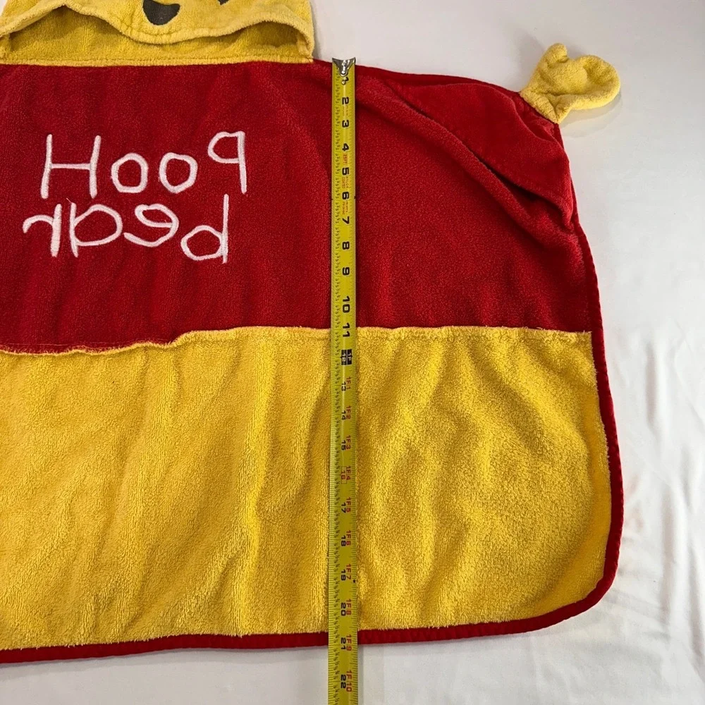Disney Baby Winnie the Pooh Hooded Towel Kids OS Red Yellow Cotton Classic‎ Pooh